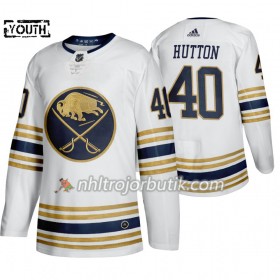 Barn Ishockey Buffalo Sabres tröja Carter Hutton 40 50th Anniversary Adidas 2019-20 Vit Authentic